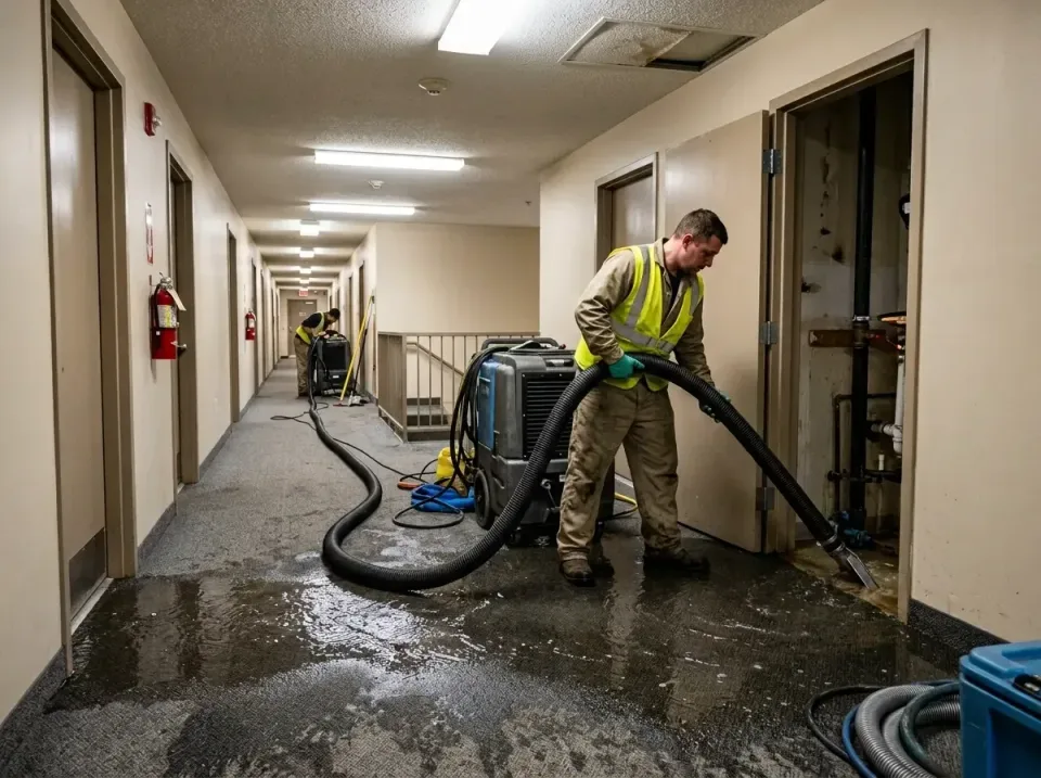 multi-unit-apartment-hallway-f-005 — frequently asked questions, Emergency Burst Pipe Water Extraction & Removal in Lakehill…